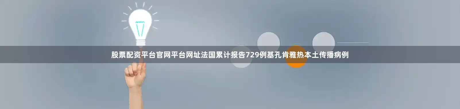 股票配资平台官网平台网址法国累计报告729例基孔肯雅热本土传播病例